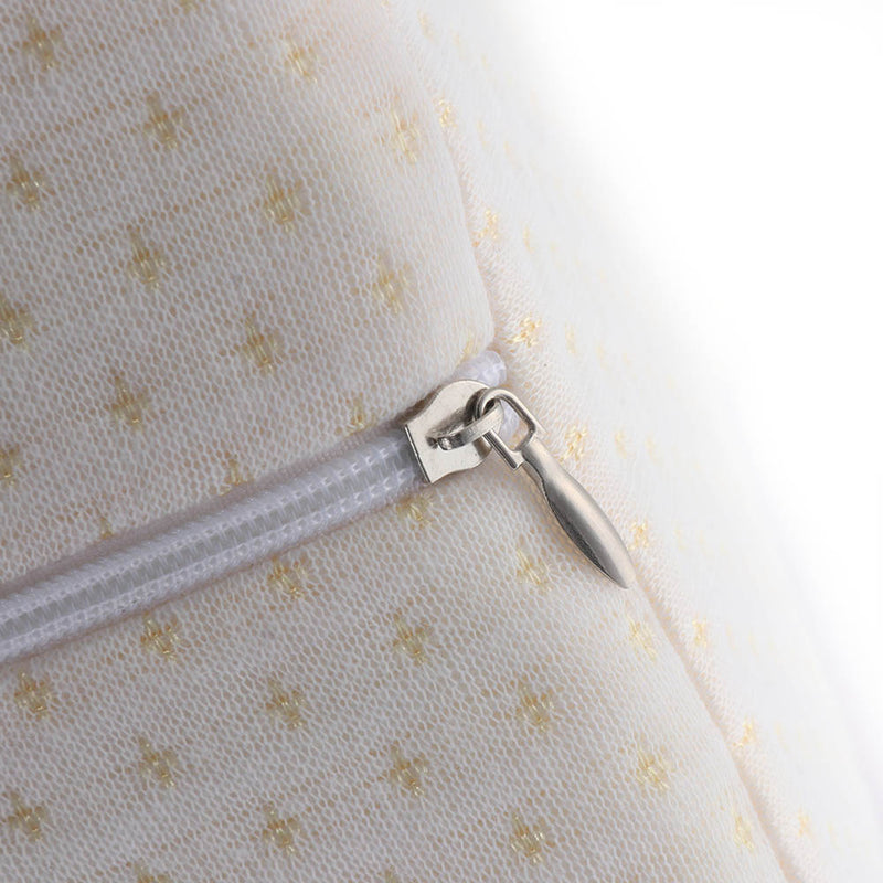 Ergonomic knee pillow fabric and zipper detail — Eight Meridian