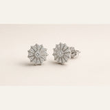 SnoozeStuds Sparkle flat-back sleep earrings on white — Eight Meridian